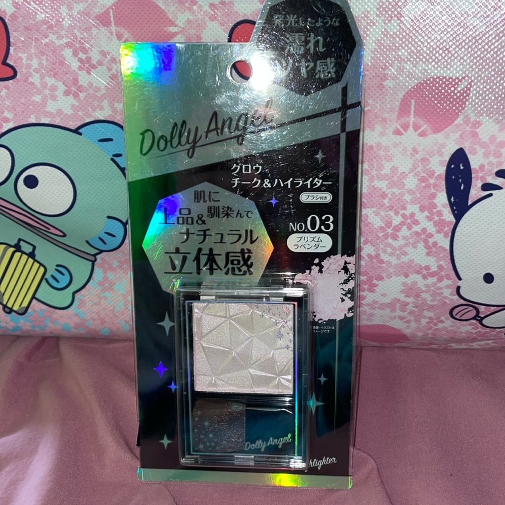 Brand New Japanese Dolly Angel DQ Glow Cheek & Highlighter No.03 Prism Lavender